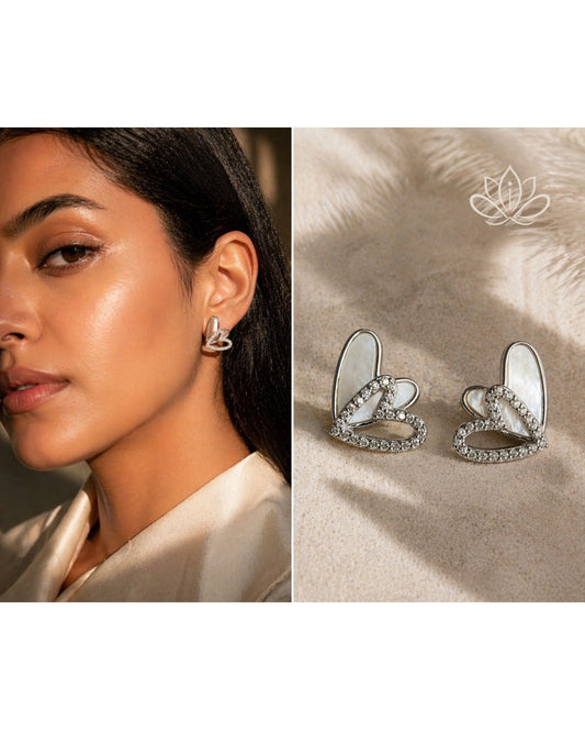 Oxidised silver jhumkas